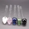 Newpipes Skull Glas Oljebrännare Pipe 5 tum Pyrex färgglada rökrör