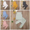 Bebê roupas de verão conjuntos meninas meninas sem mangas calças ternos simples roupas de cor sólida moda colete casual longa calças 2 pcs 6 cores zyqa455