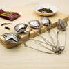 6styles Stainless Steel Tea Strainer Tea Spoon Seasoning Infuser Star Shell Oval Round Heart Shape Strainer Teaware