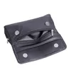 Nouveau sac seau simple noir brillant, sac à fermeture éclair à double bouton, raccords de tuyauterie, double couche portable