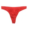 100% Silk Sticka underkläder Mens Thong Paradise Silke Solid Kort US Storlek S M L XL XXL