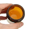 10 stks 20ml navulbare amber glazen crèmesflessen met innerlijke dop make-up pakking opslag flacon potten potten