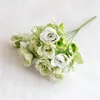 Sahte Batı Rose (5 kaynaklanıyor / demet) Ev Düğün Dekoratif Yapay Çiçekler için 11.42" Uzunluk Simülasyon Güller Plastik Aksesuarlar