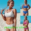 Yakuda Korting 2024 badmode meisje sport Bikini set strand print met stalen beugel verzameld bikini hoge taille split yakuda rits vest sexy streep