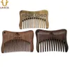 MOQ 50 PCS Personalizado Logo Premium Mini Cabelo Facial Pentes Preto / Ouro / Verde Sandalwood Madeira Portátil Pequeno Bolso Barba Pente para Homem