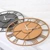 Creative Minimalist Digital Clock Wooden Roman Wall Clock Modern Design Bedroom Study Cafe Fashion Mute Decorative Quartz