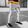 Jogger Byxor Mens Streetwear Sweatpants Zippers Elastic Hip Hop Casual Harem Pencil Pant Tight Skinny Byxor