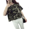 Ny sommarstil Kvinnor T-shirt Tees Kortärmad Kamouflage T-shirts Kvinnlig Casual Army Militär Toppar Kläder AB111 Y19072701