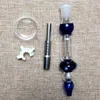 Flerfärgade mikro-nc-satser Nektorsamlare Rökningstillbehör 10mm 14 mm Joint Mini Glass Bongs Små oljeriggar med titan nagel- och lådförpackningar