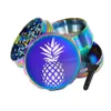 Macinacapazione dell'erba dell'ananas arcobaleno 6 stili in lega in lega di tabacco da tabacco 5340 mm 4 strati di fumatori metallici OOA752474180110