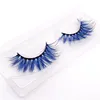 3D Natural Faux Mink Fake Colored Eyelashes soft Synthetic Halloween Party False Color Eye Lashes Costume Makeup9240154