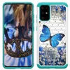 Strass glitter silicone plástico 2 em 1 para s11 caso armadura capa à prova de choque áspero kickstand caso de telefone para s9 s9 plus nota 10 novo