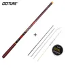 Canna da pesca telescopica Goture Rod Combo 3.0M-7.2M Fibra di carbonio 2/8-3/7 Asta di alimentazione + Galleggiante da pesca RigSpare Top-tre punte