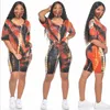 Tie-Dye Trainingspakken Gedrukt V-hals T-shirts Shorts Suits Zomer Mode Casual Outfits Losse Plus Size Tops Broek Kleding Sets Pyjama B7510