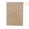 100pcs / lot sachets filtre à thé sac en papier non blanchi naturel infuseur à thé jetable pochette vide avec sacs à cordon