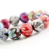 Bracelet Bangle Newly Polymer Clay Flower Colorful Round Beads Charm Bracelets