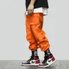 FAVOCENT 2020 Autumn Mens Side Pockets Pants Harem Cargo Hip Hop Casual Male Joggers Fashion Streetwear Black Orange Trousers