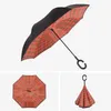 الإبداعية مقلوب المظلات مع C مقبض عكسي صامد للريح مظلة طبقة مزدوجة الداخل الى الخارج مقلوبة المظلة المظلات 150 أسلوب LXL1196-1