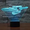 3D 환상 전함 원격 contral 표 데스크 나이트 라이트 램프 홈 오피스 Childrenroom 장식 및 휴일 생일 선물