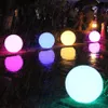 Ny vattentät LED upplyst pool flytande ljus boll med avlägsen utomhus trädgård landskap gräsmatta rgb glödande boll ljus