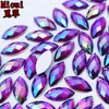 300 pièces 715mm AB couleur oeil de cheval acrylique strass Flatback perles pour vêtements décoration bijoux accessoires ZZ542167064