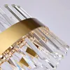 Moderne kristallen kroonluchter voor woonkamer goud / chroom led kroonluchters verlichting ronde home decor lustres de cristal