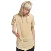 Mens Summer Hooded T Shirts Short Sleeve Casual T Shirt Solid Color Designer T-shirt Free Shipping