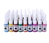 20 Colorsbottles Tattoo Ink Pigment Set наборы Body Art Tattoo 5 мл Профессиональная красота Постоянная макияж.