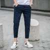 2019 printemps été coton cheville longueur pantalon moi nouveau pantalon décontracté hommes Slim Fit chino mode pantalon homme marque vêtements 27