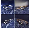 1PC Dainty Women Ring Hollow Heart Ring For Couple Wedding Promise Infinity Eternity Love Jewelry Boho Anillos Mujer Gifts