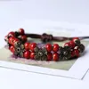 Bracelet boutique four-leaf clover hand-woven ceramic bead chain bronze national wind girlfriend bracelet WY1010