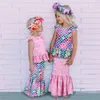Teen Kids Girls 3D Print Sequin Färgglada Princess Party Kjol Kläder Outfits Kids Girls 3D Print Sequin Färgglada Princess Del