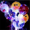 LED Cartoon Bobo Ball Balloon Luminous Light Up Transparent Balloons Toys Flashing Balloon Christmas Party Wedding bar club decoration Best quality