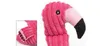 Pink Flamingo Shape Pet Dogs Toy Interactive Plush Velvet Pet Puppy Chew Squeaky Sound Toys with Cotton Rope