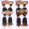 3pcs for one head brazillian hair extensions body wave bundles,weaves closure 220gram synthetic braiding hair bundle with lace closure sew in hair extensions
