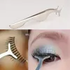 Piegaciglia Clip per ciglia Pinzette in acciaio Dispositivo ausiliario Ciglia finte Eye Lash Clip Beauty Makeup Tool con sacchetto del opp