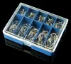 100pcsbox 10 Sizes Mixed 312 Ise Hook High Carbon Steel Barbed Fishing Hooks Blue Box FS281610450