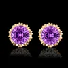 Women Bling Bling Rhinestone Stud Earring Wedding Bridal Zircon Earring Gift for Love Fashion Jewelry Accessories Wholesale