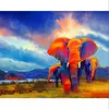 DIY oljemålning av siffror Elephant 5040cm2016 tum på duk för hemdekorationssatser Unframed5478092