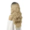 Blonde tiefe Welle Perücke lange synthetische Perücken für Frau leimlose Cosplay Mode Haarverlängerung gute Qualität