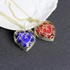 Legenden om Zelda Blue Red Hollow Heart Pendant Lovers Par Necklace Gifts Nya Movie Smycken