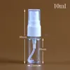 Flacons de pulvérisation en verre transparent de taille multiple avec capuchon anti-poussière pour pulvérisateur à brume fine pour parfum désinfectant à l'alcool 5 ml 10 ml 50 ml 100 ml 120 ml DHL gratuit