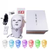 Stock aux États-Unis 7 couleurs LED masque facial avec cou rajeunissement de la peau traitement des soins du visage beauté anti-acné thérapie instrument de blanchiment