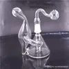 Mini recycleur de verre Bong Vortex Pipe à eau Cyclone Oil Rigs Heady Dab Rig bong avec 14mm tuyau de brûleur à mazout en verre mini bécher bong