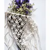 マクラメの結婚式の椅子の装飾手作りの織物コードボヘミアン花嫁と花groomチェアバックハンガーマクラメウォールハンギング装飾4936352