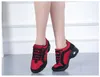 Hot Sale-Soft Bottom Square Dance Shoes Mesh Face Women's Sports Jump Mother Dance Shoes Sailors Shallow Mouth Hollow