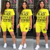 Kadınlar Tasarımcı Tracksuits Siyah By Popüler Talep Harf Baskılı Kısa Kollu T gömlek + Şort Moda Günlük Gym İki adet Kıyafet C72202