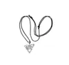 JF064 Viking Vintage Religious Animal Fox Charm Triangle Hollow Pendant Women Necklace Amulet Rope Halsband hela4364860