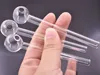 Hot 10cm Glass Oil Burner Pipe Clear BurnerTube Glass Pipe Oil Nail Grueso Tubo de vidrio transparente