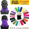 US Stock, Cykling Unisex Magic Head Face Protective Mask Neck Gaiter Biker's Tube Bandana Scarf Wristband Beanie Cap Outdoor Sports FY7026